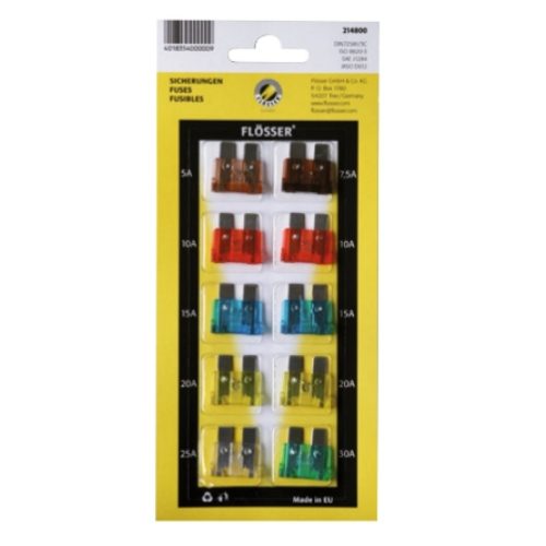 Blister Surtido De Fusibles Espiga FLÖSSER 214800 - Repuestos y Lubricantes Vicent's