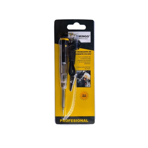 PROBADOR DE CORRIENTE TESTER PARA CORRIENTE 110V-220V VIKINGO - DISTRIBUIDORA PEPE DE IZABAL, SOCIEDAD ANÓNIMA