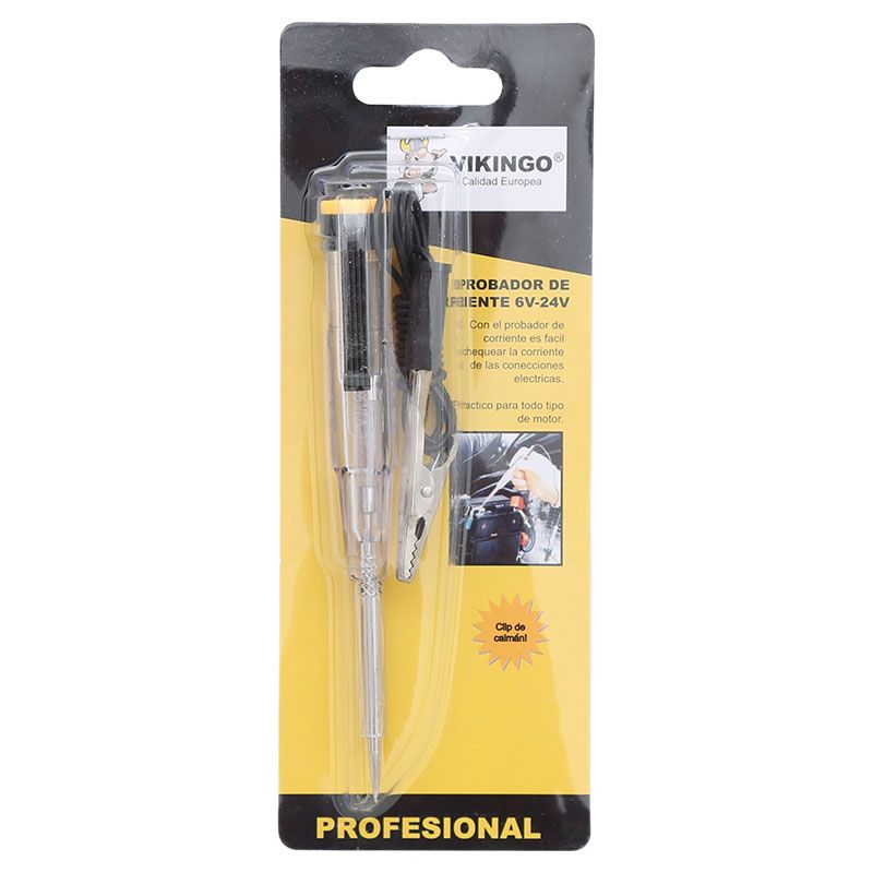 PROBADOR DE CORRIENTE TESTER PARA CORRIENTE 6V-24V VIKINGO - DISTRIBUIDORA PEPE DE IZABAL, SOCIEDAD ANÓNIMA