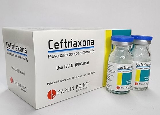 Ceftriaxona 1g vial en polvo Caplin - Farmacia Marcos