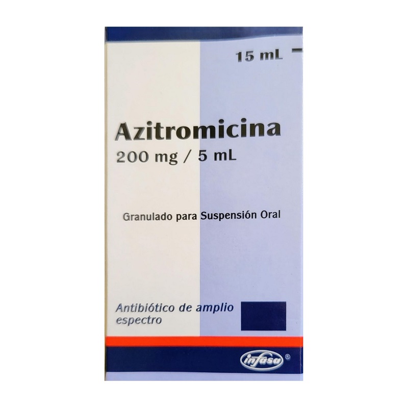 AZITROMICINA 200mg/5ml *suspensión oral 15ml - FARMACIA NUEVO MILENIO