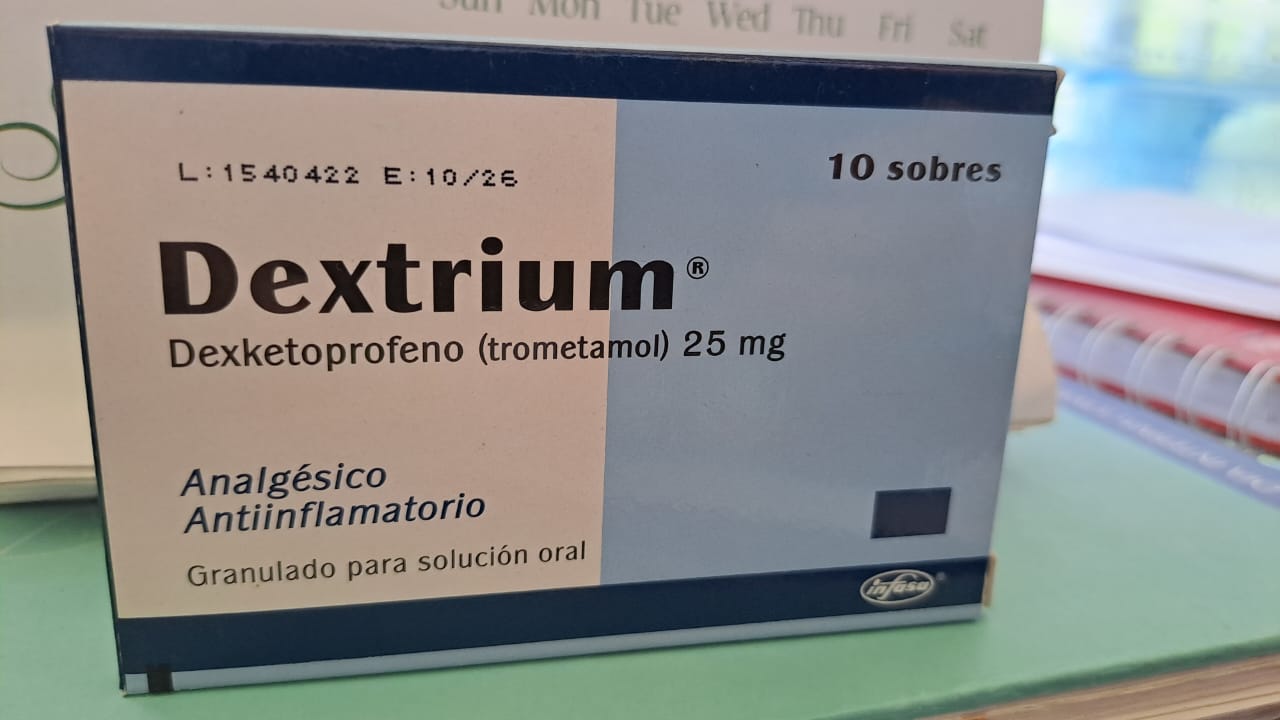DEXTRIUM (Dexketoprofeno trometamol 25mg) * Sobres  - FARMACIA NUEVO MILENIO