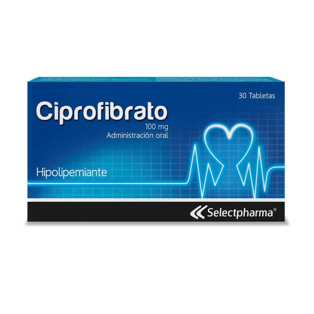 CIPROFIBRATO (hipolipemiante) * 30 tabletas  - FARMACIA NUEVO MILENIO