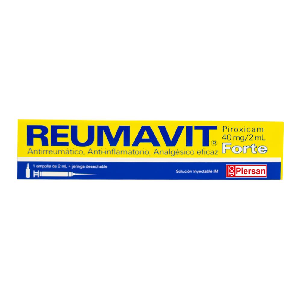 Reumavit Forte(Piroxicam 40mg/2ml) caja * Amp.   - Farmacia Marcos