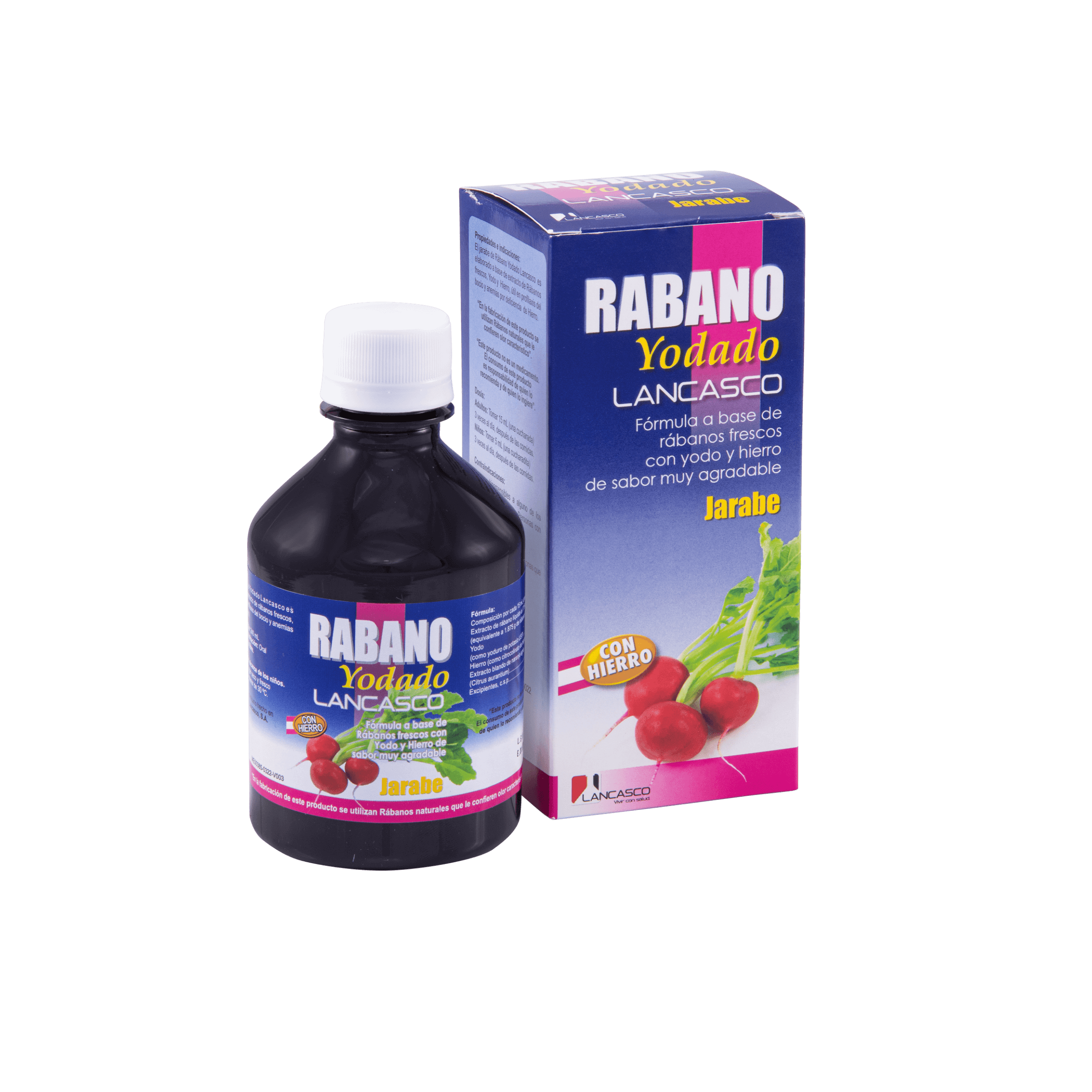 Rabano Yodado Lancasco Jarabe 240ml - Farmacia Marcos