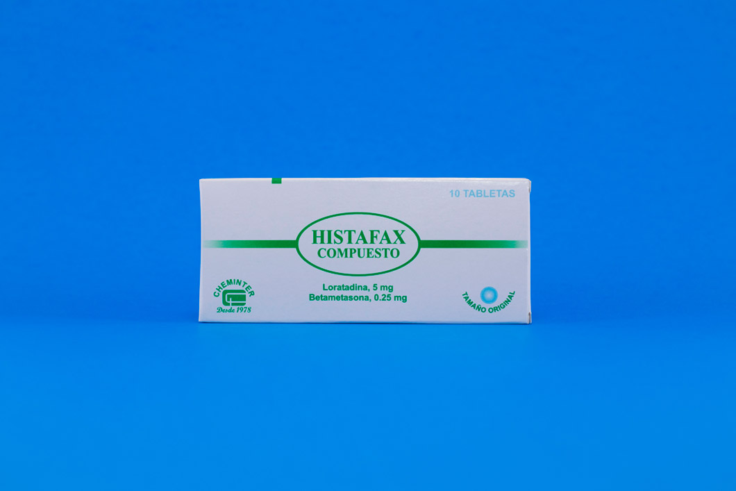 HISTAFAX COMPUESTO (Loratadina 5mg/ Betametasona 0.25mg ) * 10 Tabletas - FARMACIA NUEVO MILENIO