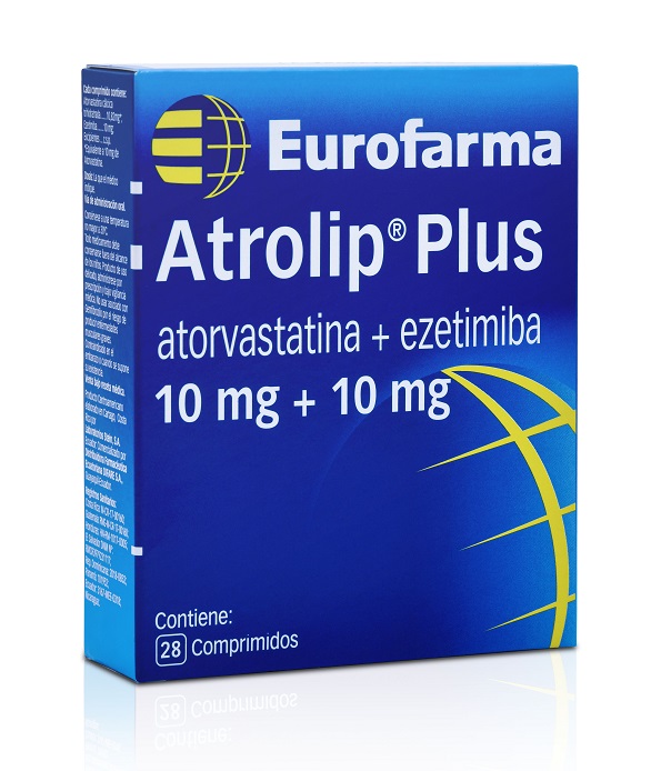 ATROLIP PLUS 10MG  (atorvastatina+ezetimiba 10mg/10mg) *28 comprimidos - FARMACIA NUEVO MILENIO