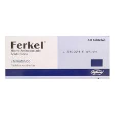 FERKEL (Hierro Aminoquelado/Acido Folico) *Tabletas - FARMACIA NUEVO MILENIO