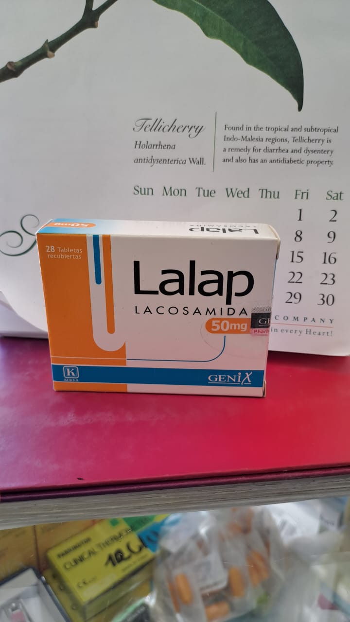 LALAP (Lacosamida 50mg) * 28 Tabletas  - FARMACIA NUEVO MILENIO