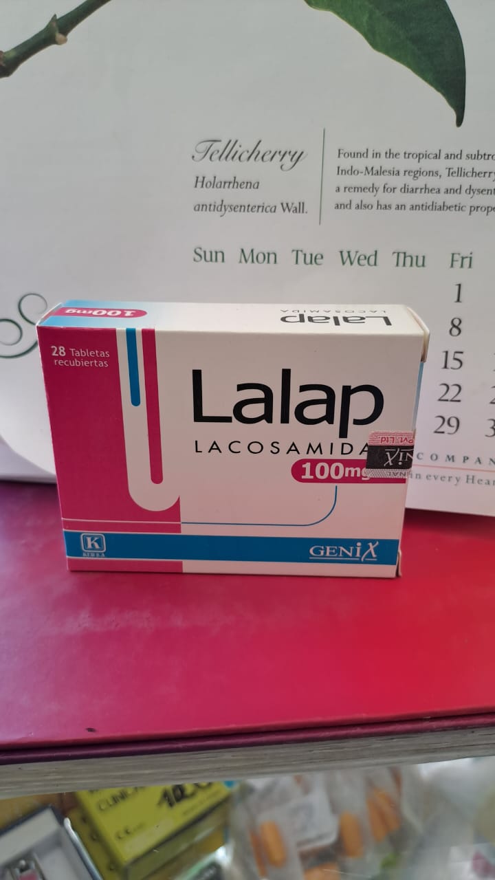 LALAP (Lacosamida 100mg)  28 *Tabletas  - FARMACIA NUEVO MILENIO