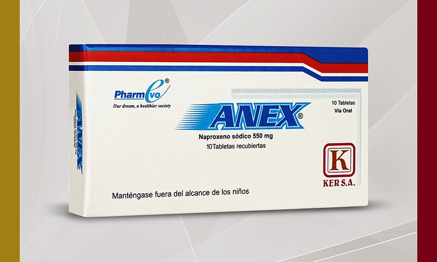 ANEX 550mg (naproxeno 550mg) *10 Tabletas  - FARMACIA NUEVO MILENIO