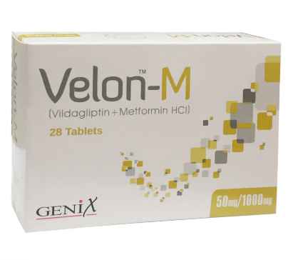 VELON-M 50MG/1000MG (vildagliptina+metformina) *28 Tabletas  - FARMACIA NUEVO MILENIO