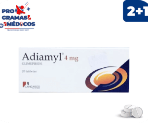 ADIAMYL 4 MG ( GLIMEPIRIDE ) *20 Tabletas - FARMACIA NUEVO MILENIO