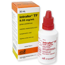 intrafer TF pediatric/pediatrique 8.55mg/ml - FARMACIA NUEVO MILENIO