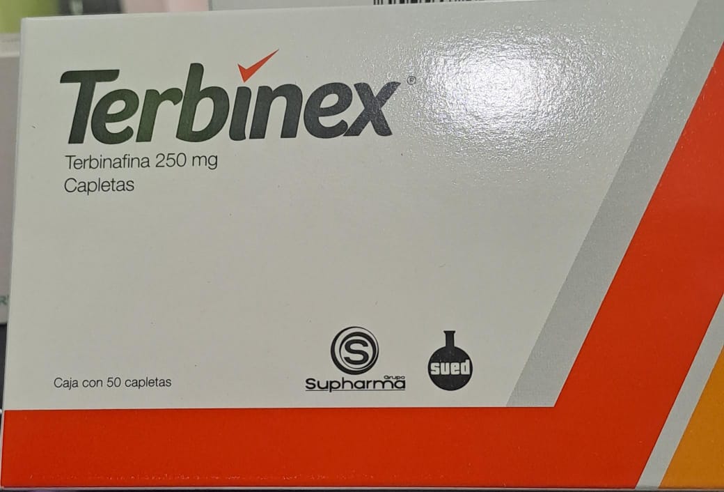 Terbinex (terbinafina 250mg) *19 C/U Tabletas - FARMACIA NUEVO MILENIO