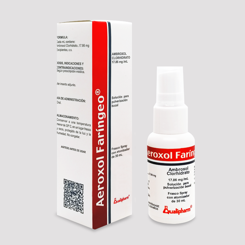 Aeroxol Faríngeo (Ambroxol Clorhidrato 17.86mg/mL)  - FARMACIA NUEVO MILENIO
