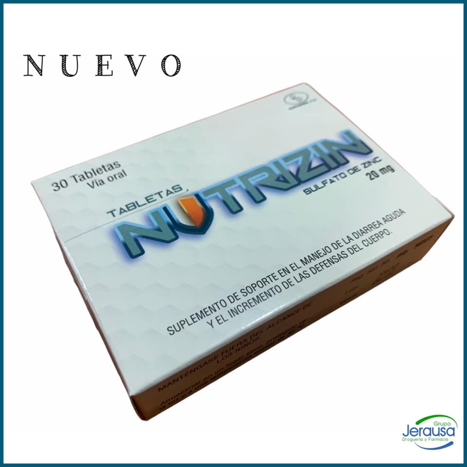 NUTRIZIN (Sulfato de zinc) 20mg *Blister - FARMACIA NUEVO MILENIO