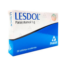 LESDOL (PARACETAMOL 1g) *tabletas  - FARMACIA NUEVO MILENIO