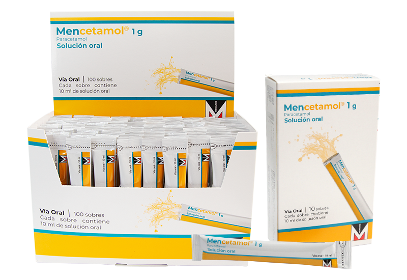 MENCETAMOL 1g (paracetamol 1g/10ml) *solución oral  - FARMACIA NUEVO MILENIO