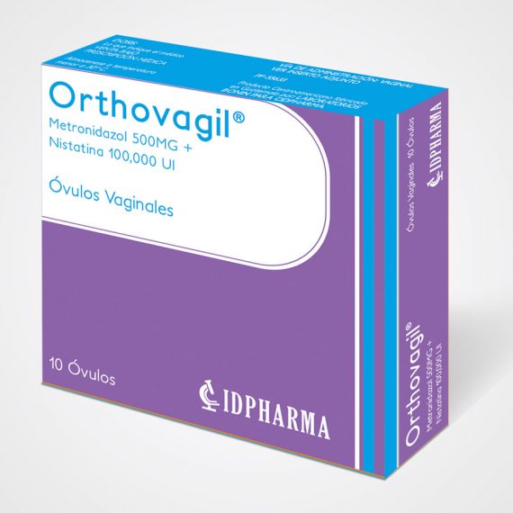 ORTHOVAGIL (metronidazol 500mg +nistatina 100,000ui) *10 óvulos vaginales  - FARMACIA NUEVO MILENIO