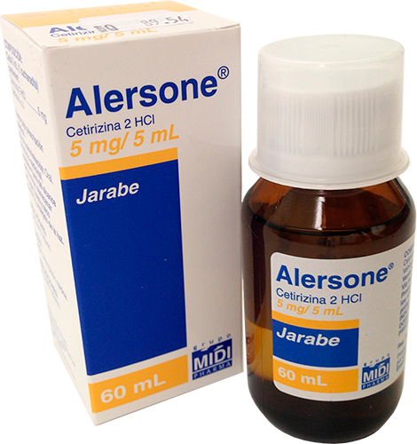 ALERSONE (Cetirizida 2 HCI)  5MG/5LM *jarabe 60ml - FARMACIA NUEVO MILENIO