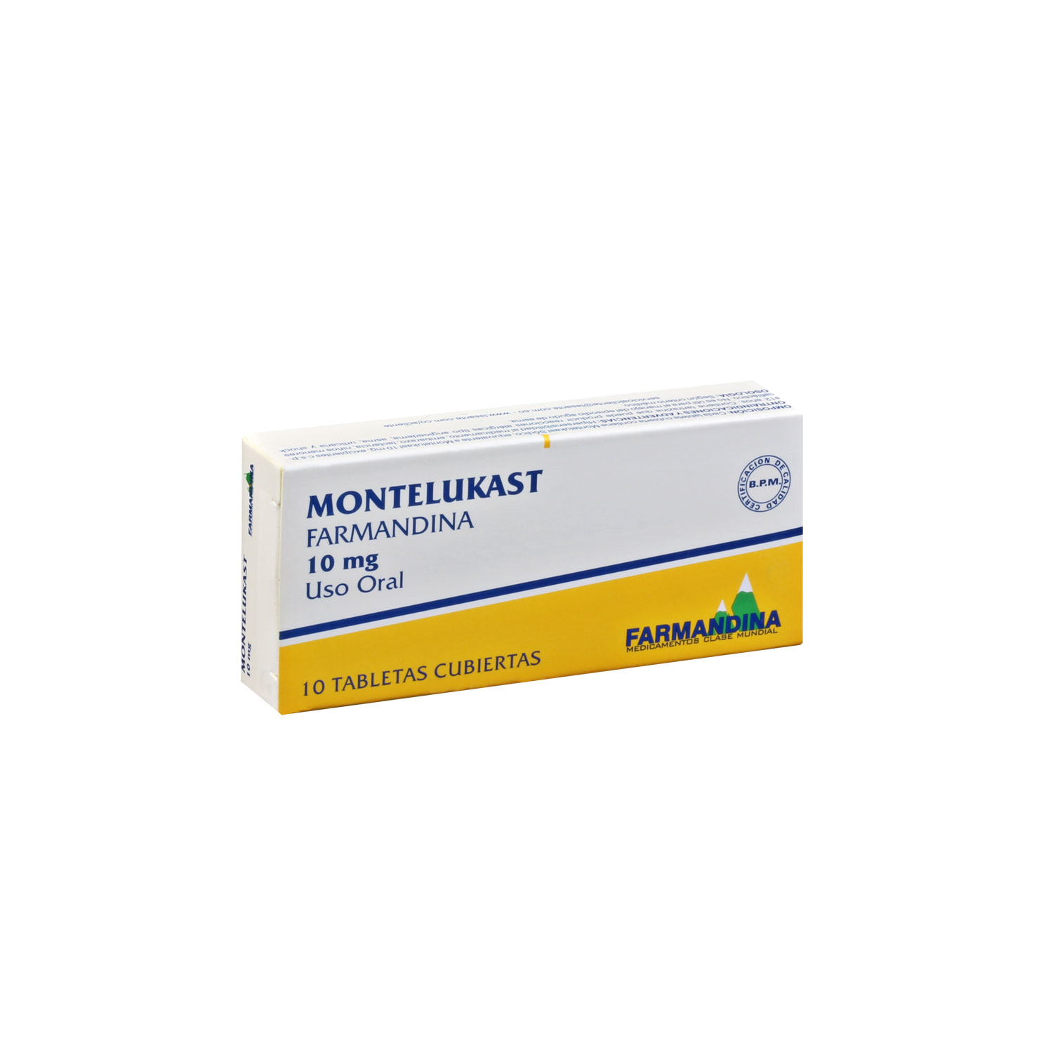 MONTELUKAST (10 mg) *10 Tabletas Recubiertas. Atado. - FARMACIA NUEVO MILENIO