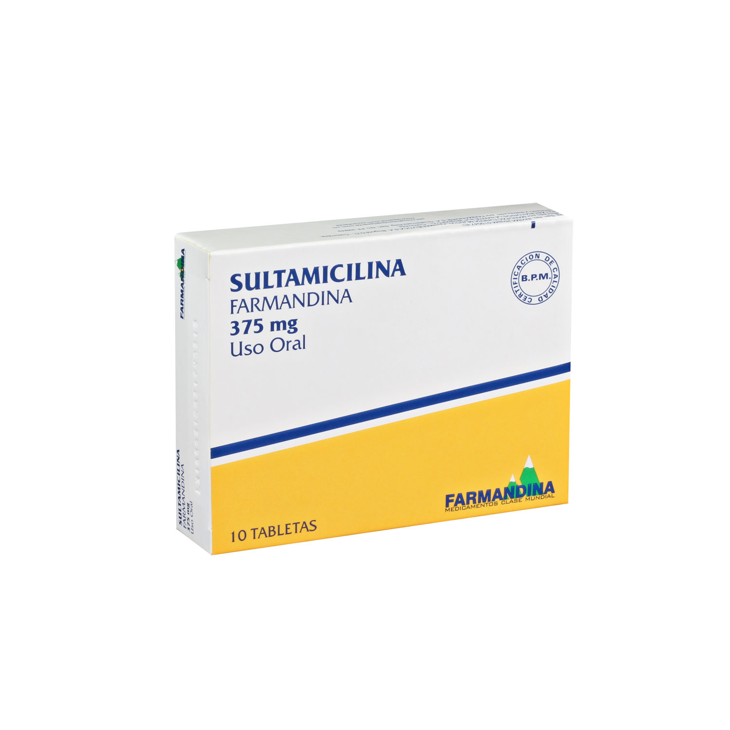 Sultamicilina (375mg) *10 Tabletas. - FARMACIA NUEVO MILENIO