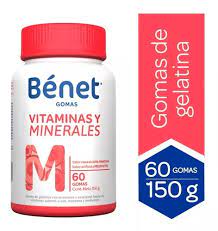 GOMAS BÉNET (vitaminas y minerales) *frasco con 60 gomas  - FARMACIA NUEVO MILENIO