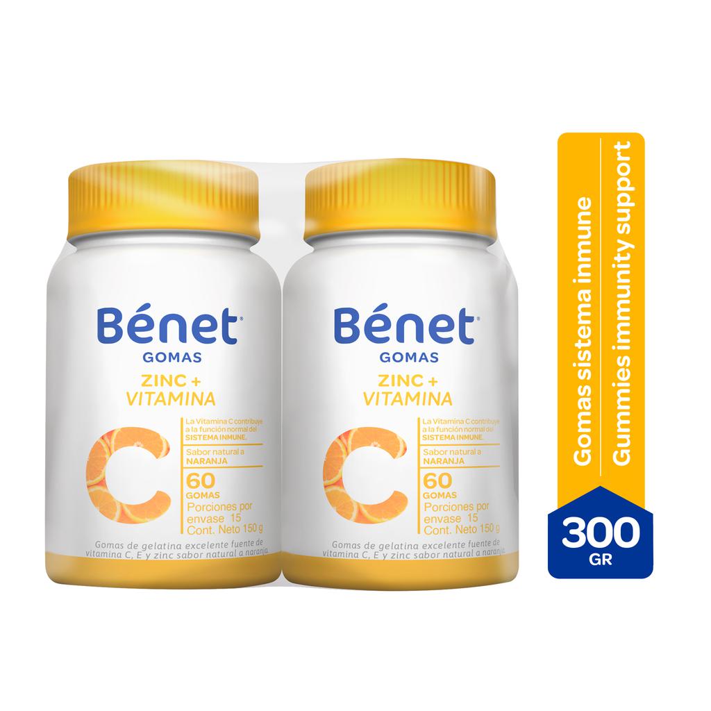 GOMAS BÉNET (zinc + vitamina C) *frasco con 60 gomas  - FARMACIA NUEVO MILENIO