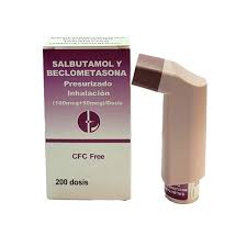 SALBUTAMOL Y BECLOMETASONA (100mcg + 50 mcg) *inhalador  - FARMACIA NUEVO MILENIO