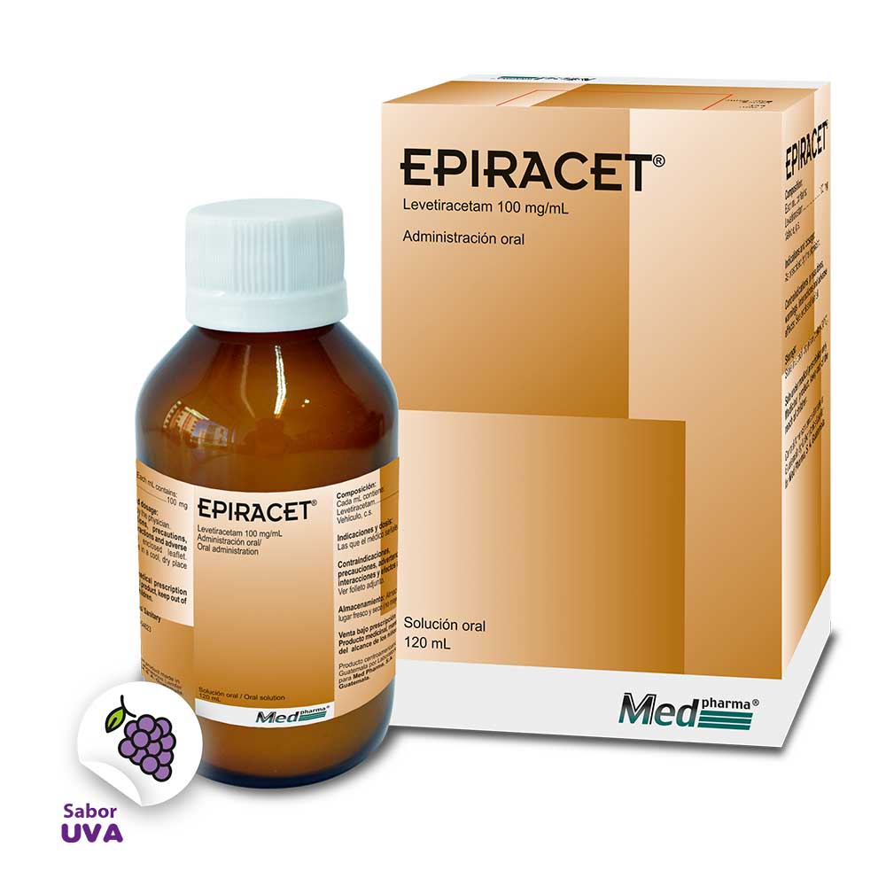 Epiracet (Levetiracetam 100mg ) *Frasco 120ml - FARMACIA NUEVO MILENIO