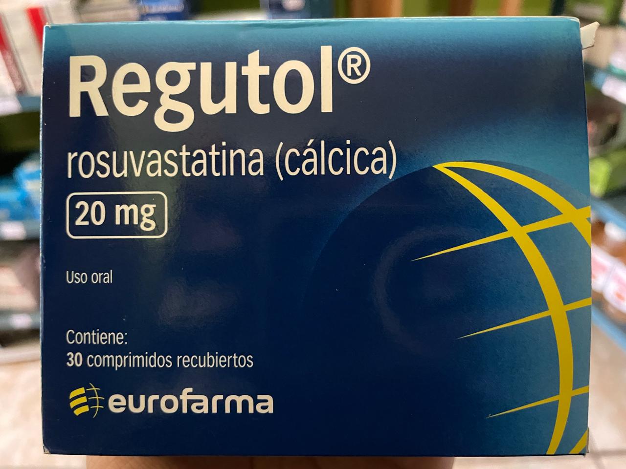 Regutol 20mg (Rosuvastatina) *30 Comprimidos - FARMACIA NUEVO MILENIO
