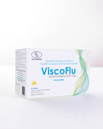 ViscoFlu  (acetilcisteína 200mg) vial bebible sabor mandarina *caja con 9 viales - FARMACIA NUEVO MILENIO