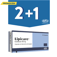 LIPICARE (FENOFIBRATO 160 MG) *15 CAPSULAS - FARMACIA NUEVO MILENIO