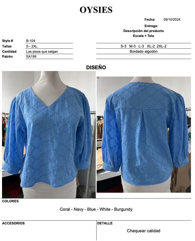 B104 Oferta - Oysies