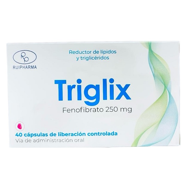 TRIGLIX (fenofibrato 250mg) *caja 40 capsulas - FARMACIA NUEVO MILENIO