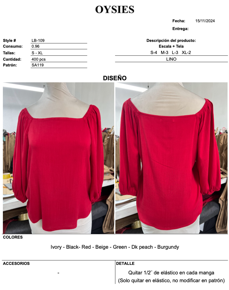 LB109 Oferta - Oysies