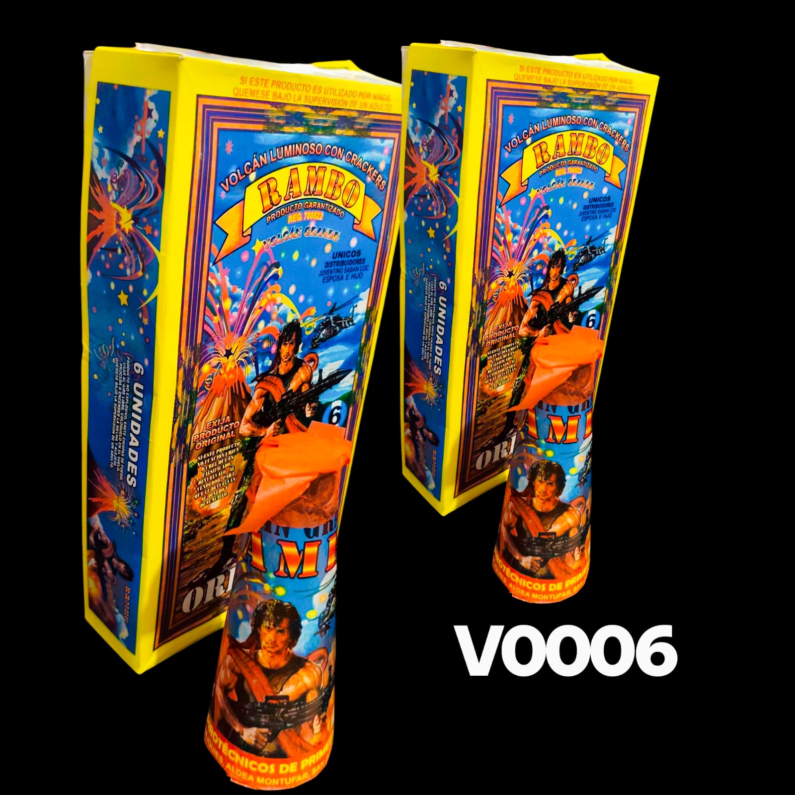 VOLCAN RAMBO CON CRACKERS GIGANTE - PIROTECNIA EL KAIMAN