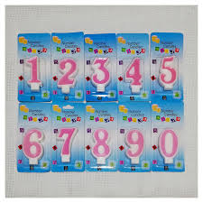VELAS DE NÚMEROS PARA CUMPLEAÑOS ROSA/CELESTE - Distribuidora Escolar Los Riscos