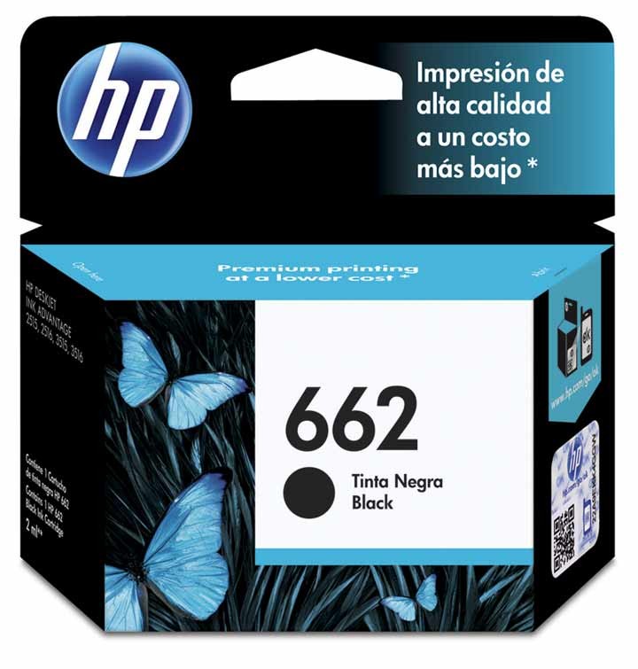 Cartucho HP 662 Negro Original - Corporación Hightechnology