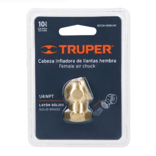 Cabeza Infladora de Llantas, Hembra 1/4" TRUPER (19088) - Repuestos y Lubricantes Vicent's