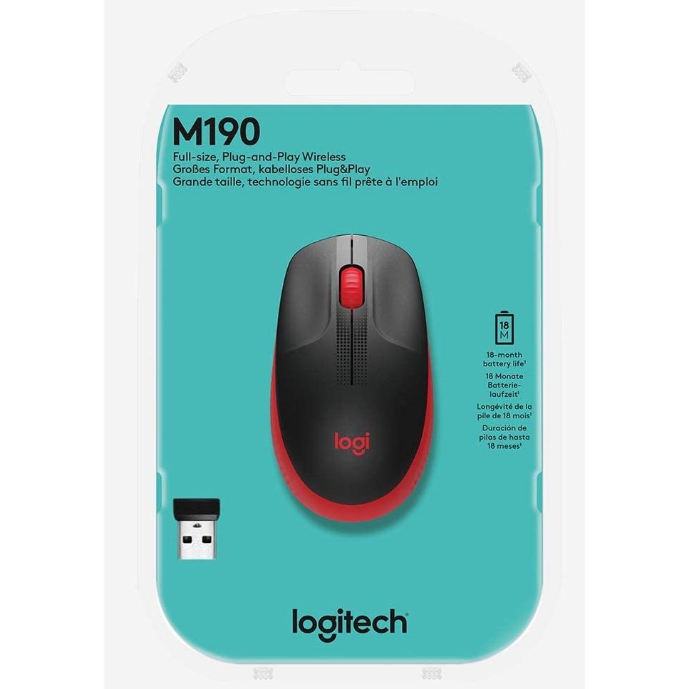 Mouse Logiitech M190 Wireless Red - Corporación Hightechnology