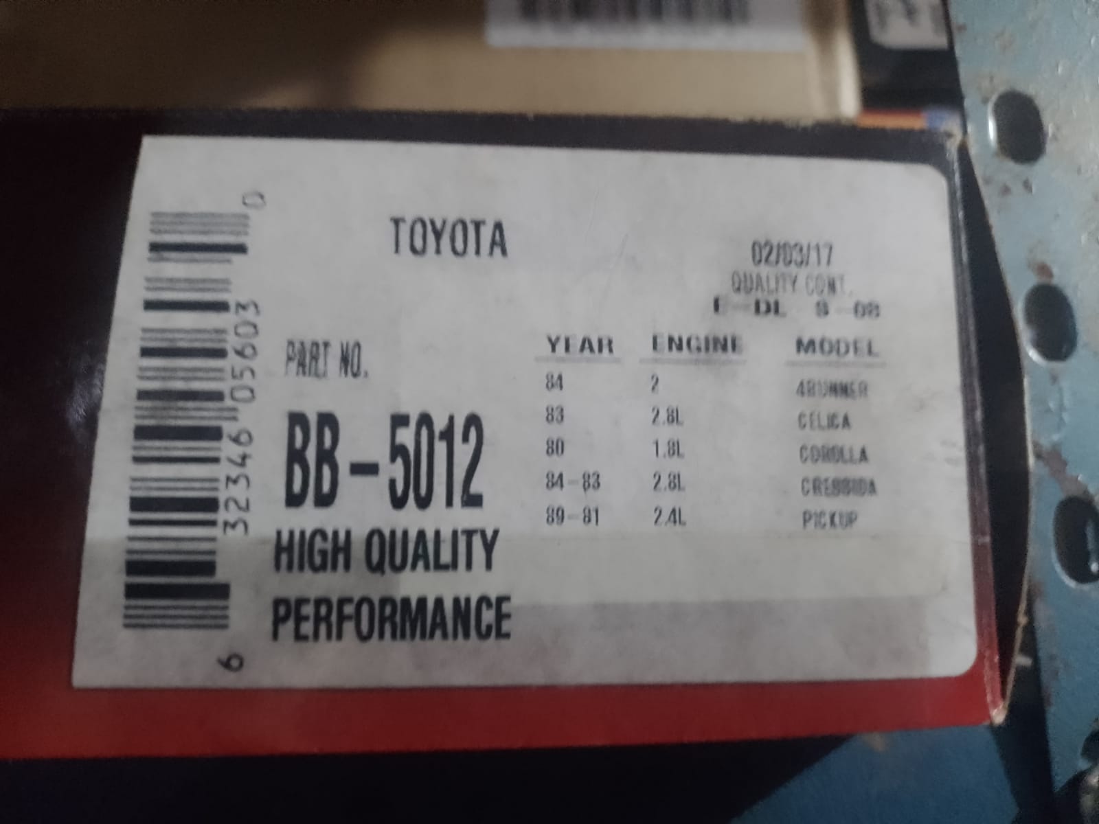 BOBINA DE ENCENDIDO 22R B&B  - Lubricantes y Repuestos Amaya