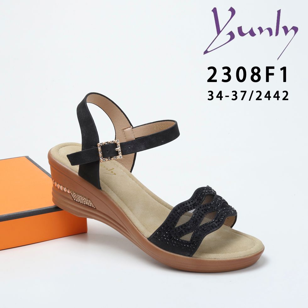 SANDALIA YUNLY 34-37  NEGRO - Distribuidora Comercial Castillo