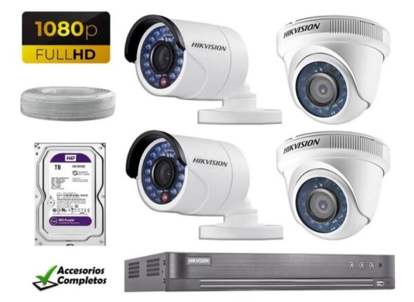 Kit de Camara/ Hik HD 1080/ WD Purple 1TB/ Transformador  - Corporación Hightechnology