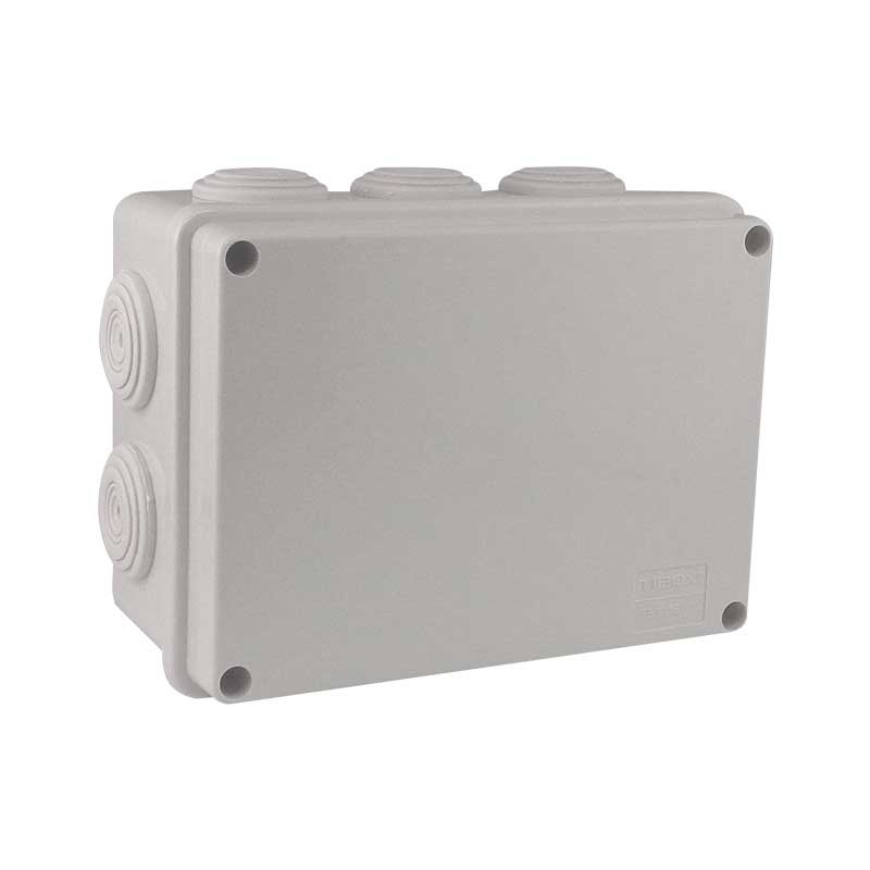 Caja de Registro marca Tibox, color Ivory, de 11 centimetros  por 15 centímetros, y 7 centímetros de fondo, con protección ip 66, para instalación de cámaras - AXSYSTEMS COMPUTER CENTER