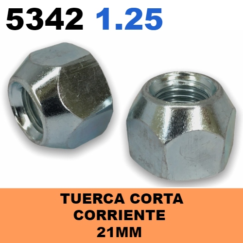 Tuerca Corriente (5342 1.25) 21mm - Repuestos y Lubricantes Vicent's