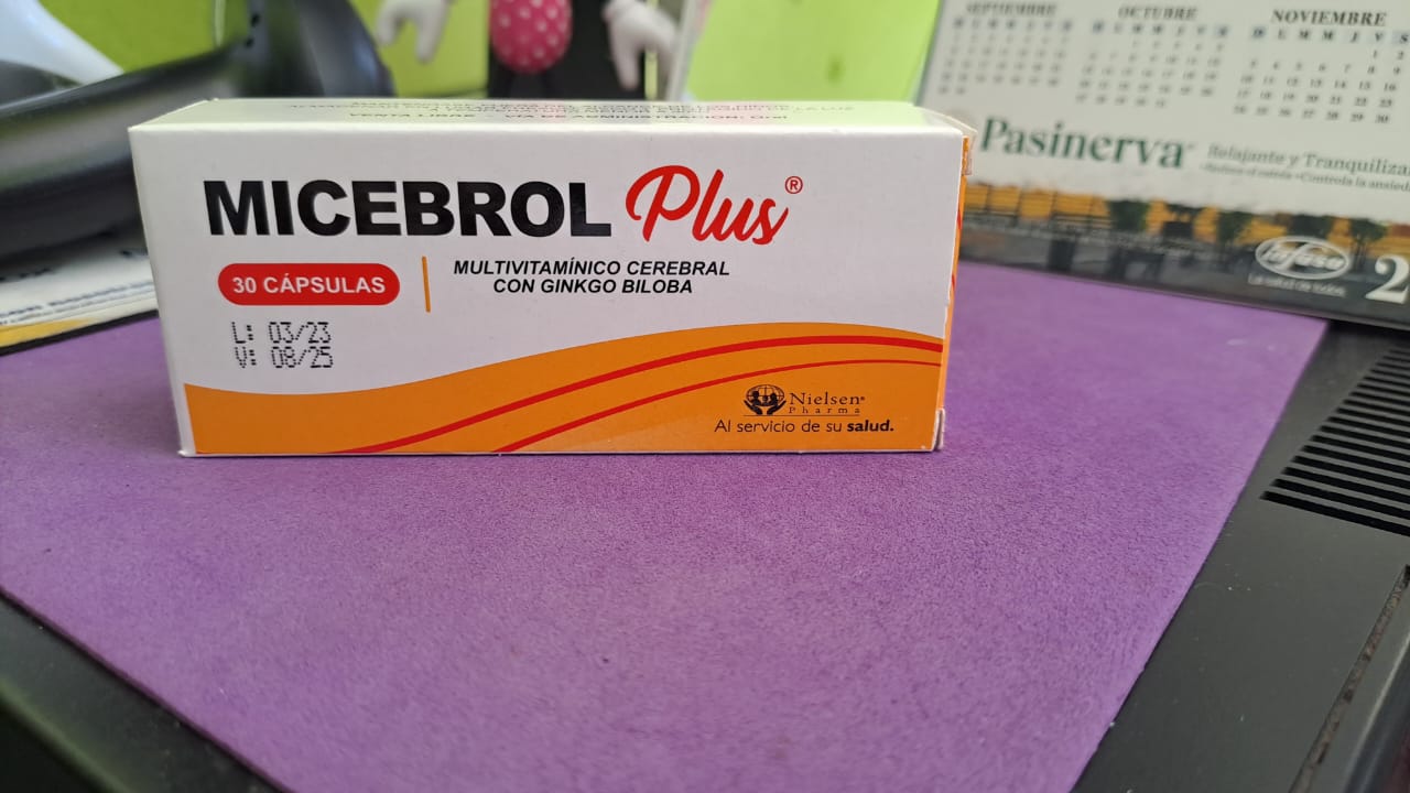 MICEBROL PLUS (Multivitaminico cerebral con ginkgo biloba) * 30 Capsulas - FARMACIA NUEVO MILENIO