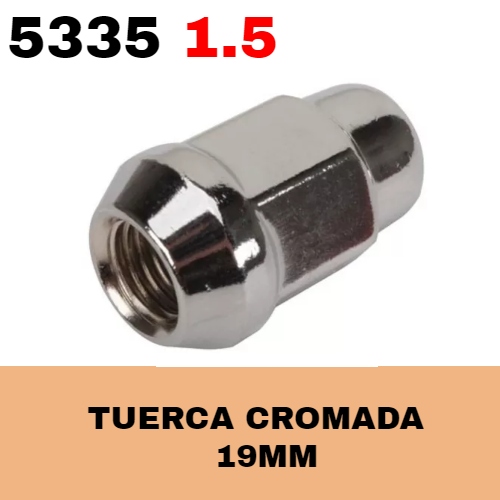 Tuerca Cromada (5335 1.50) CR-005 19mm - Repuestos y Lubricantes Vicent's