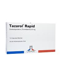 TAZAROL RAPID (dexketoprofeno 25mg)* Blister Capsulas Blandas  - FARMACIA NUEVO MILENIO